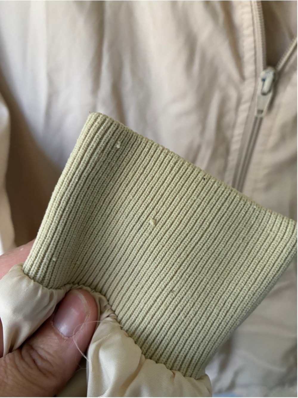 Izod Windbreaker Jacket Beige Large Nylon 80s 90s - Picture 5 of 7
